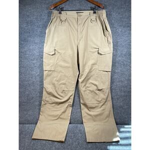 LA Police Gear Pants Mens 38 (36X30) Khaki Ripstop Tactical Basic Operator Cargo